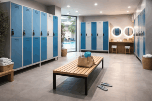 Vestiare metalice pentru piscine și centre SPA – Soluția ideală pentru medii umede